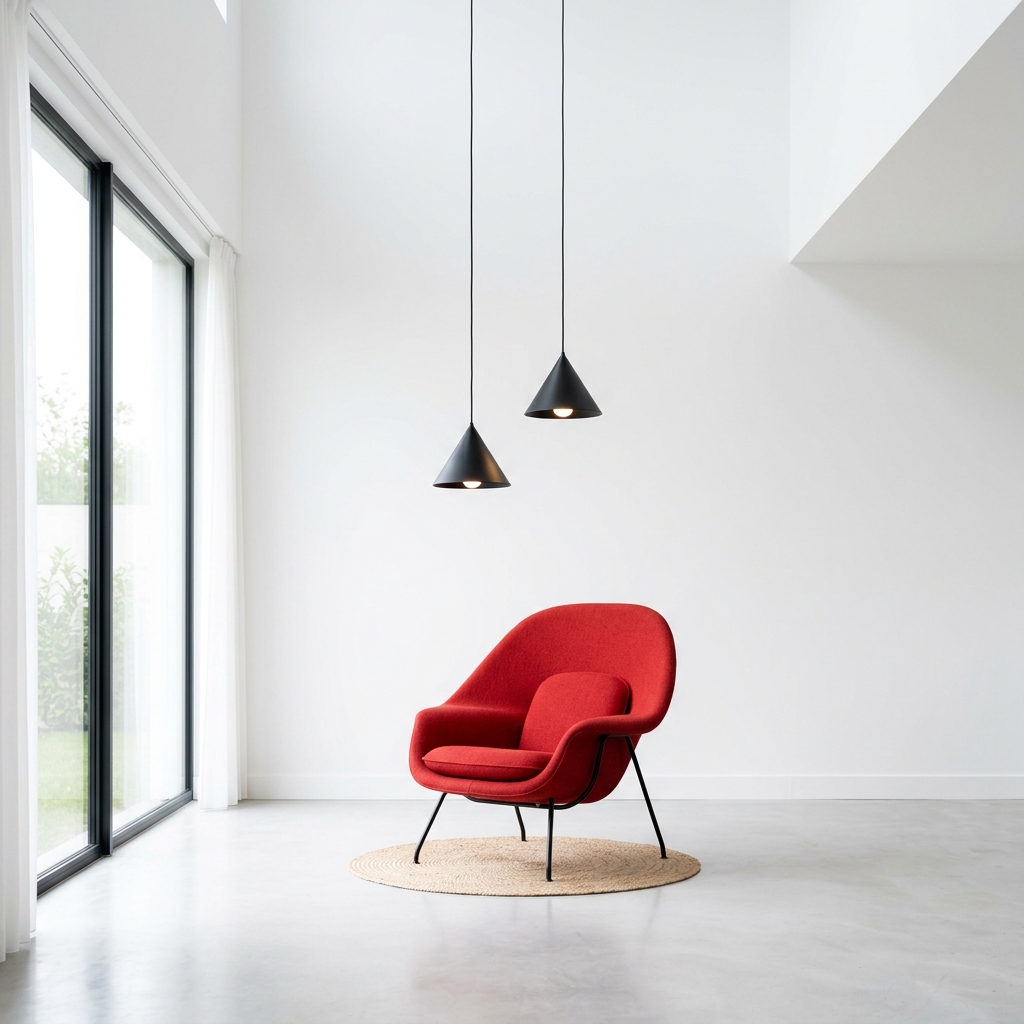 Minimalist Red Chair Design